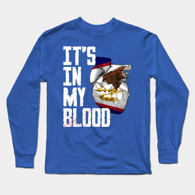 American Samoa it's in my Blood Long Sleeve T-Shirt by IMITENE